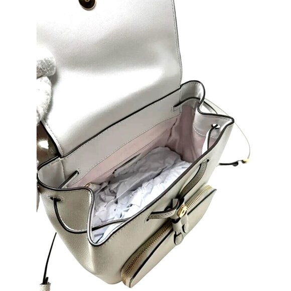 S Kate Spade Kristi Medium Flap Backpack Quill Grey Leather KA695 NWT $379 main image 5